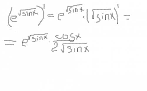 Найти производную функции f(x)=е^(под корнем sinx)