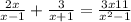 \frac{2x}{x-1} + \frac{3}{x+1} = \frac{3x11}{x^{2}-1} 