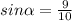 sin\alpha=\frac{9}{10}