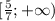 [ \frac{5}{7} ;+ \infty)