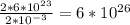  \frac{2*6*10^ {23} }{2* 10^{-3} } =6* 10^{26} 