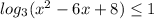 log_{3}(x^{2}-6x+8)\leq1