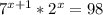 7^{x+1}*2^{x}=98