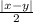 \frac{|x-y|}{2}