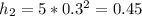 h_2=5*0.3^2=0.45