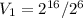 V_{1}=2^{16}/2^6