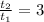 \frac{t_2}{t_1}=3