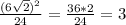 \frac{(6\sqrt{2})^{2}}{24}=\frac{36*2}{24}=3