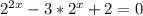 2^{2x}-3*2^x+2=0