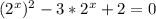 (2^x)^2-3*2^x+2=0