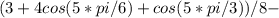 (3+4cos(5*pi/6) + cos(5*pi/3))/8 -