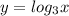 y=log_{3}x