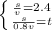 \left \{{\frac{s}{v}=2.4 \atop {{\frac{s}{0.8v}=t