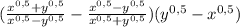 (\frac{x^{0,5}+y^{0,5}}{x^{0,5}-y^{0,5}}-\frac{x^{0,5}-y^{0,5}}{x^{0,5}+y^{0,5}})(y^{0,5}-x^{0,5})