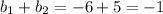 b_{1}+b_{2}=-6+5=-1