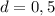 d=0,5