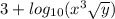 3 + log_{10} (x^3 \sqrt{y})