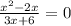 \frac{x^{2}-2x}{3x+6}=0