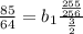 \frac{85}{64}=b_1\frac{\frac{255}{256}}{\frac{3}{2}}