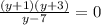 \frac{(y+1)(y+3)}{y-7}=0