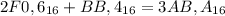 2F0,6_{16}+BB,4_{16}=3AB,A_{16}