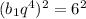 (b_{1}q^4)^2=6^2