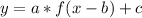 y=a*f(x-b)+c