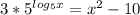 3*5^{log_{5}x}=x^2-10