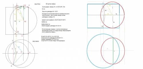 Сфера, касающаяся нижнего основания цилиндра, имеет един- ственную общую точку с окружностью его вер