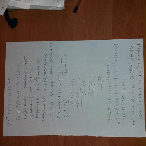 Докажите нервенство 2(1+x^2+x^4)> =3(x^3+x)