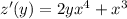 z'(y)=2yx^4+x^3