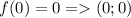 f(0)=0=(0;0)