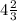 4 \frac{2}{3} 