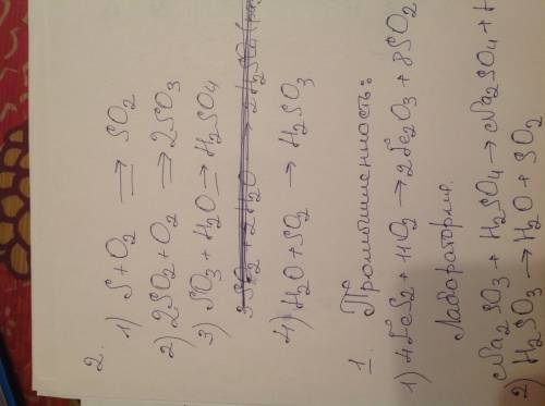 1.напишите три реакции получения оксида серы (iv) 2.напишите уравнения реакций следующих превращений
