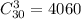 C^3_{30}=4060