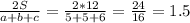 \frac{2S}{a+b+c} =\frac{2*12}{5+5+6} =\frac{24}{16} =1.5