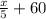 \frac{x}{5}+60