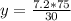 y=\frac{7.2*75}{30}