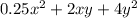 0.25x^2+2xy+4y^2