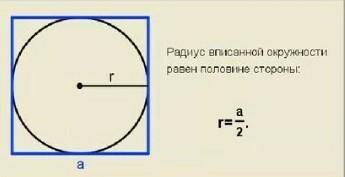 Длина стороны квадрата =10 см, провели окружность так что ее центр лежит в одной из вершин, а две др