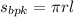 s_{bpk} = \pi{rl}