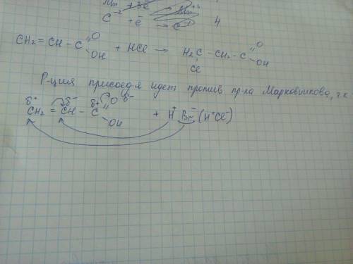 Пропеновая (акриловая) кислота будет реагировать с na, kmno4, hcl и 2[ag(nh3)2]oh? желательно структ