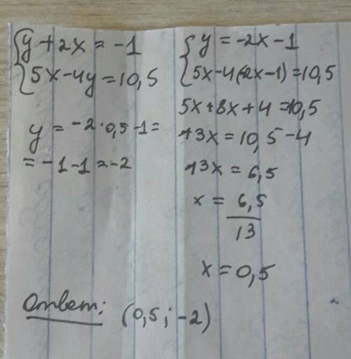 Найдите решение систем уравнений 1) {x + y = 4/3, {3x - 2y = -1 2) {5x + y = 1/6, {x - 2y = -2 1/6 3