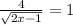 \frac{4}{\sqrt{2x-1} } =1