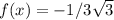 f(x)=-1/3\sqrt3