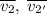 \overline{v_{2}},\; \overline{v_{2'}}