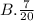 B.\frac{7}{20}