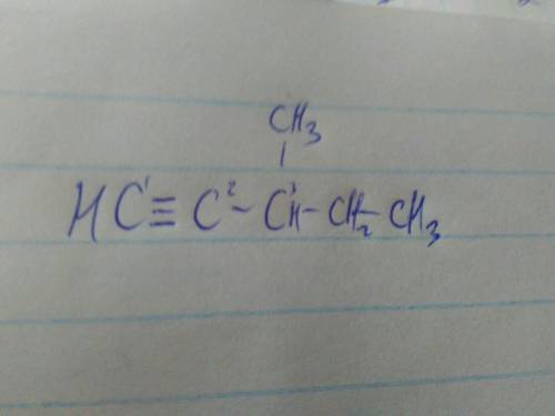 Составьте структурные формулы 3-метилпентин-1​