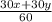 \frac{30x+30y}{60}