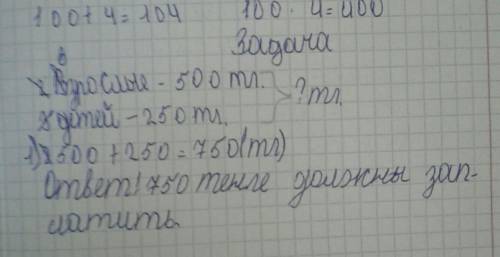 Взоопарк билет для взрослых стоит а тенге , а для детей b тенге . в зоопарк пришли семья трое детей